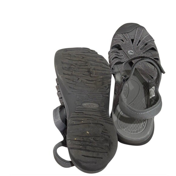 Keen Women's Rose Sandal Black Gray Closed Toe Sz 12 Sandle Strap Outdoor - Picture 4 of 5